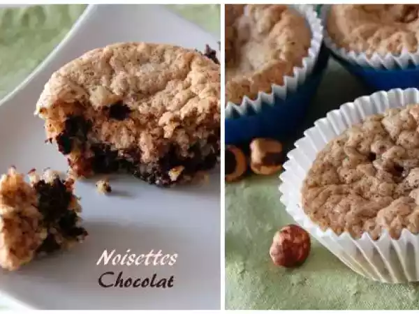 Recette Muffins aux noisettes et au chocolat, sans gluten