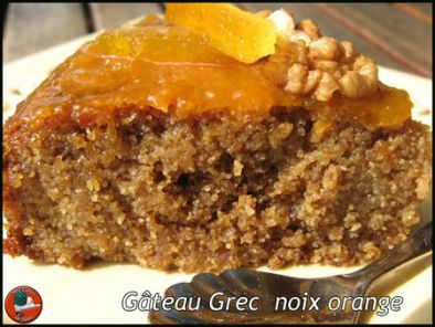 Recette La curieuse recette du gâteau de noix à l'orange grec