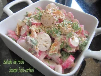 Recette Salade de radis saumon fumé sésame