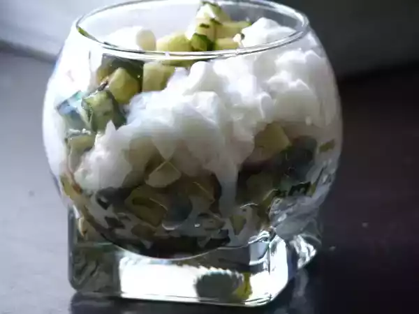 Recette Chantilly de chèvre et concombre à la menthe
