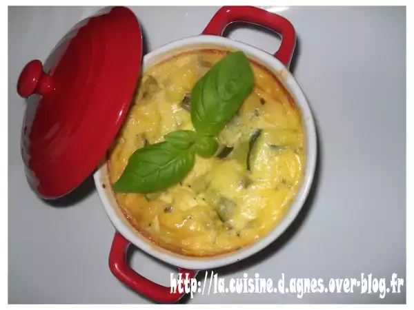 Recette Clafoutis de courgettes au boursin et chèvre