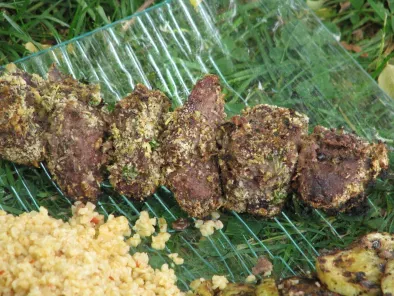 Recette Brochettes de boeuf panées à la farine de manioc