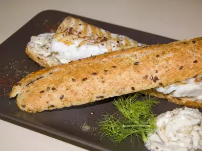 Recette Toasts au poisson et tzatziki de fenouil.