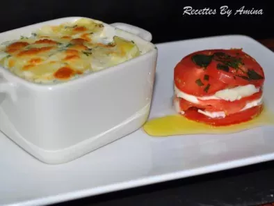 Recette Gratin dauphinois avec tomate mozzarella