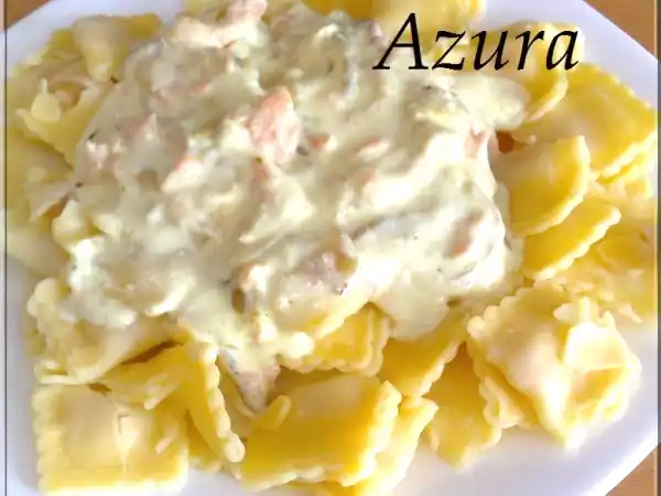 Recette Raviolis sauce crème oignons et saumon fumé
