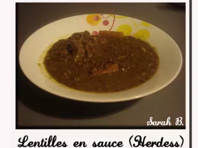 Recette Lentilles en sauce (lerdess)