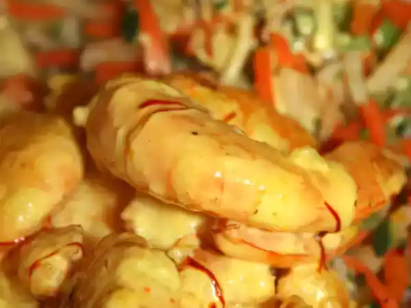 Recette Gambas à la sauce safran