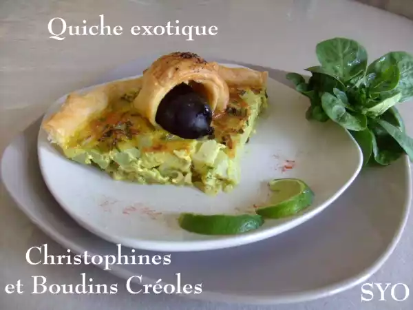 Recette Quiche exotique, christophines et boudins créoles, de mamigoz