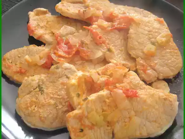 Recette Escalopes de porc à la portugaise