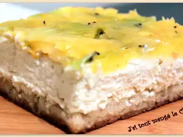 Recette Cheesecake exotique : ananas, kiwi, passion