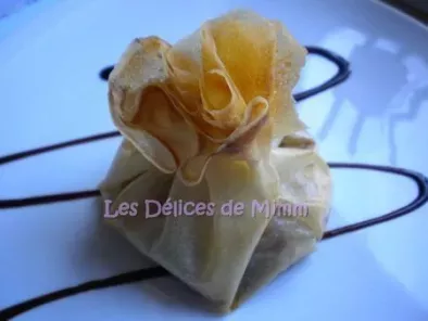 Recette Aumônières de foie gras et pommes caramélisées