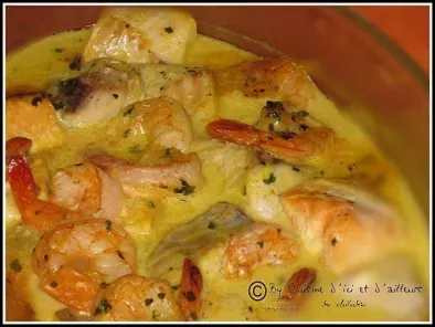 Recette Méli-mélo de poisson au lait de coco et curry