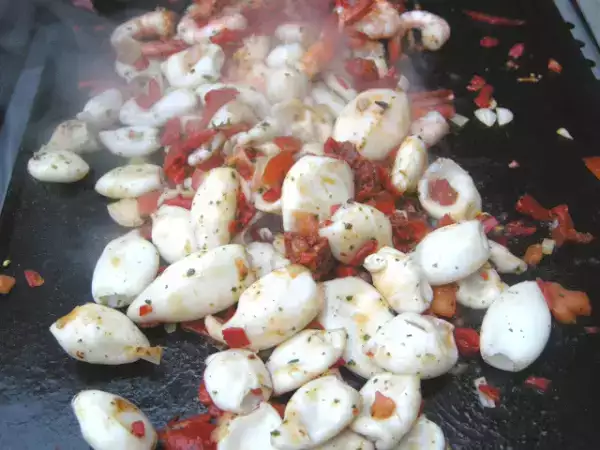 Recette Encornets aux piquillos