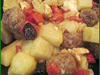 Recette Salade de pommes de terre à la mozzarella et aux boulettes de viande