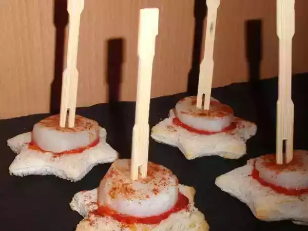 Recette Toasts saint jacques & chorizo