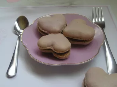 Recette Jolies petits macarons en coeur pour les z'amoureux (saint valentin)
