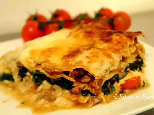 Recette Lasagnes boeuf et pousses d'épinard allégèes