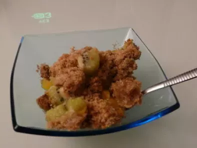 Recette Crumble kiwi mangue coco