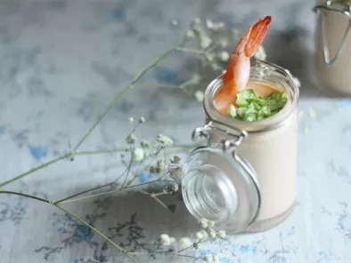 Recette Verrines de crevettes et sauce cocktail maison