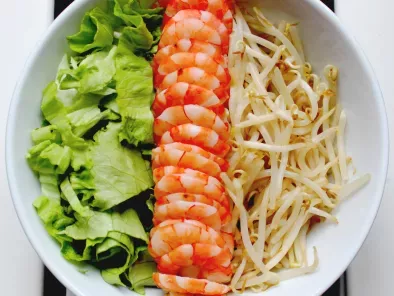 Recette Salade de pousses de soja & crevettes