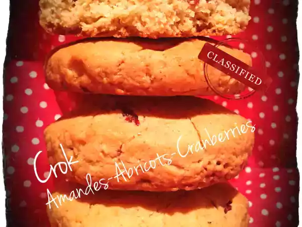 Recette Biscuits cranberries-abricots et fèves tonka