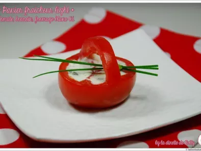 Recette Panier fraicheur light: tomate, boursin et fromage blanc 0%