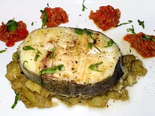 Recette Cabillaud au caviar d'aubergine