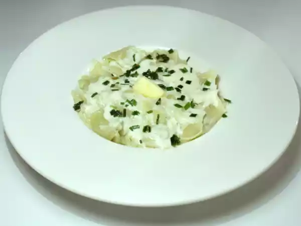 Recette Ravioles à la crème & ciboulette