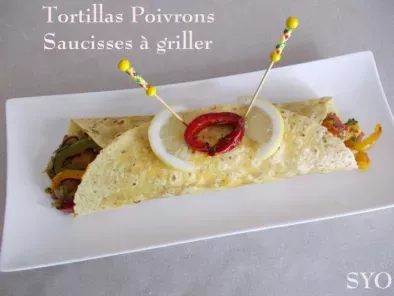 Recette Tortillas aux poivrons et saucisses, de Mamigoz, à la plancha