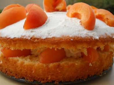Recette Sponge cake citron vert/ricotta/abricot