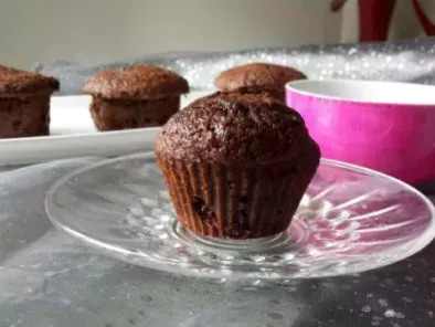 Recette Muffins chocolat, coeur fondant chocolat blanc