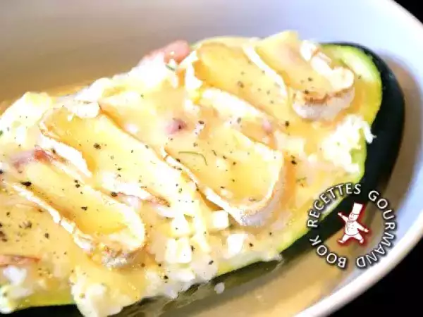 Recette Courgette farcie reblochon lardons