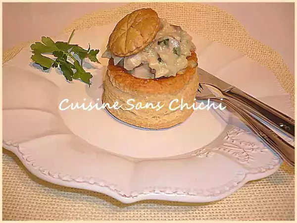 Recette Vol au vent de volaille et champignons