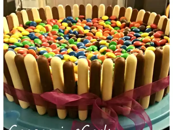 Recette Gâteau aux fingers et m&m's