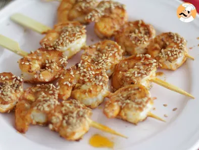 Recette Brochettes de crevettes sauce chinoise
