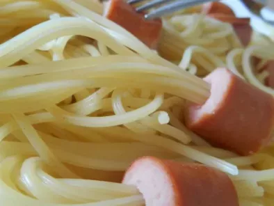 Recette Spaghettis aux knackis