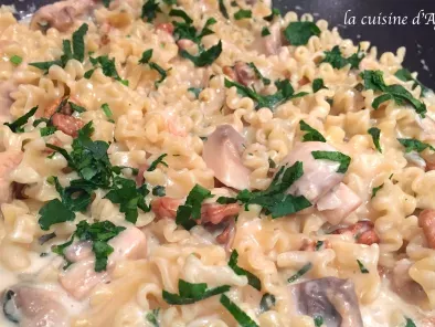 Recette One pot pasta gorgonzola champignons