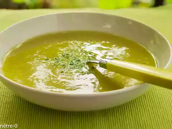 Recette Soupe d'asperges vertes au chou fleur
