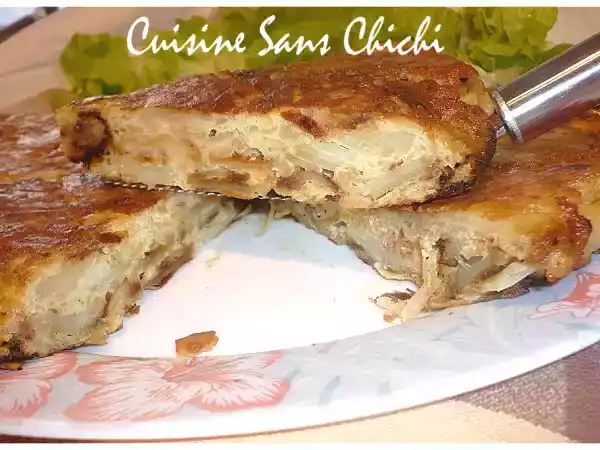 Recette Tortilla de pommes de terre et oignons
