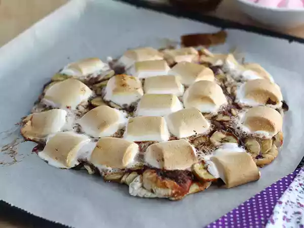 Recette Pizza sucrée banane chocolat
