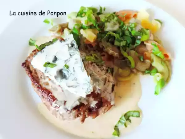 Recette Steak parfumé au bleu de chèvre et cuit à basse température