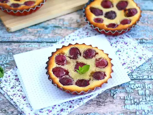 Recette Mini clafoutis aux cerises, sans gluten