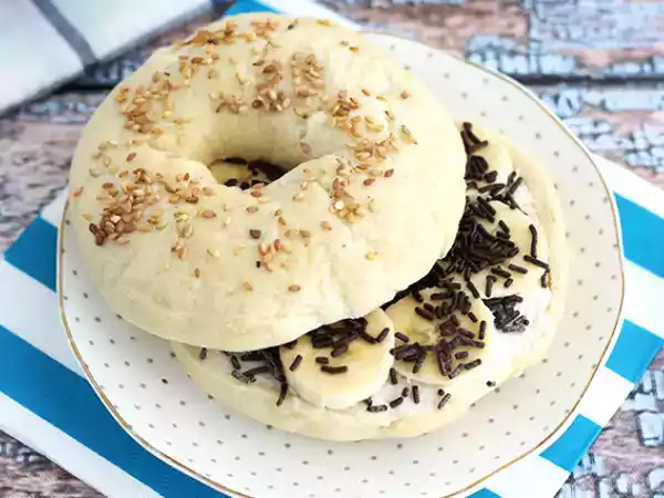 Recette Bagel choco banane