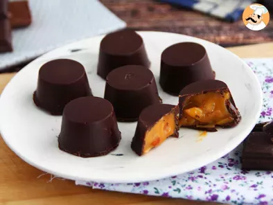 Recette Chocolats fourrés au caramel au beurre salé et aux amandes