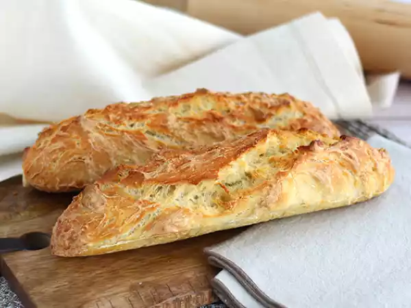 Recette Baguettes de pain express sans pétrissage