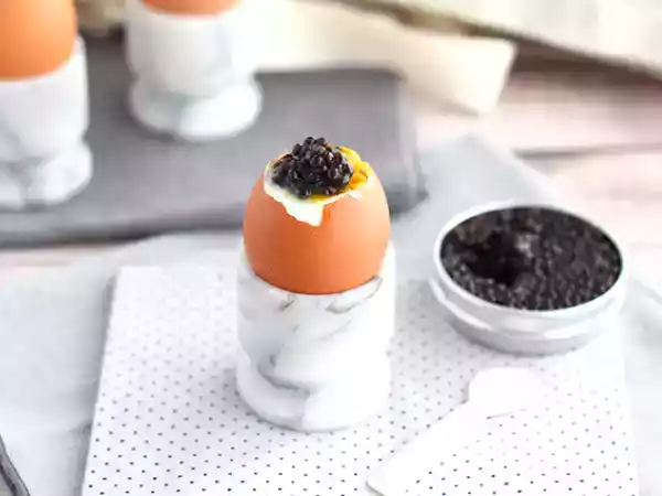 Recette Œufs à la coque au caviar