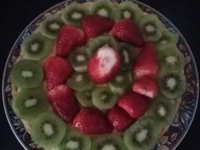 Recette Tarte kiwi fraise (pate sucrée)