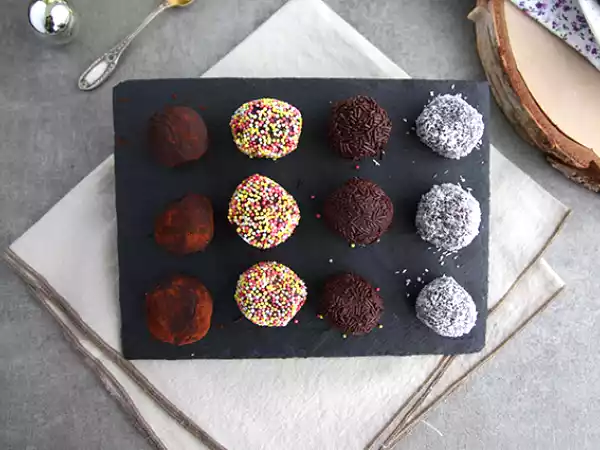 Recette Truffes au chocolat enrobées