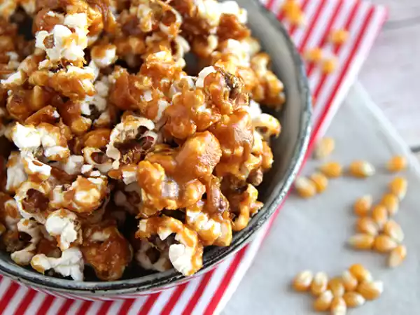 Recette Pop corn au caramel