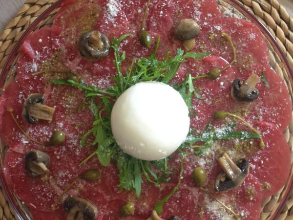 Recette Carpaccio de boeuf et sa burrata